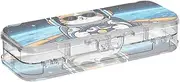 Yoogain Animal Astronauts Plastic Pencils Box Clear 2 Layer Transparent Pens Case Boxes For Art Supplies With Snap Lid