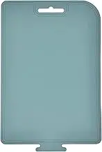 cozymomdeco Korean Made Thick Silicone Double-Sided Usable Cutting Board 14.3" x 9.7" Foldable Design Drip Groove Grip Handle Dishwasher Safe 1PCS (Mint)