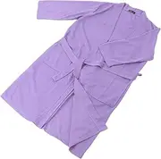 [WESIEVYA] Bathrobe Bath Robe Bath Robes Robe with Spa Bathrobe Gown Absorb Spa Clothes Plush Dressing Gown Nightgown Sleepwear Shower Nightgown Shower Robes Purple Polyester