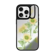 iPhone 16 Pro Mirror Ring Stand Case MagSafe Compatible Sunflowers