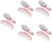 COOLHIYA 5 Sets Infant Massage Brush Comb Newborn Hair Care Set Static-Free Smooth Promotes Circulation Safe for Sensitive Scalps Quality Material