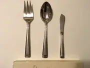 Lenox Landmark Platinum Frosted 3 pc Setting Service Flatware New in Box first Q
