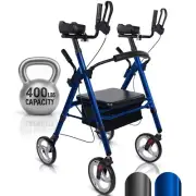 Vive Bariatric Upright Walker with Seat - Heavy Duty Senior Stand Up Rollator...