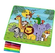 Water Doodle Mat, Reusable Drawing Mat, Magic Doodle Mat Pad, Cartoon Writing Mat, Coloring Educational Toys, Durable and Long-Lasting Design Easy to Use, Portable for Aged 4-7 Years Old