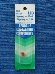 Vintage Sprague 5mm Faceted Red LED Q-Line QLP-1234-01 Rare Pedal Amplifier DIY
