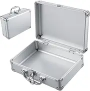 CRILSTYLEO Aluminum Alloy Briefcase Durable Storage Case for Makeup Tools Accessories Portable Lightweight Reinforced Design for Versatile Use for Instruments Travel