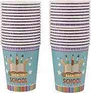 Beavorty 32pcs Party Paper Cups Lightweight Stackable Design for Back to School Events for Juice Wine and Beverages Easy Cleanup for Outdoor Gatherings