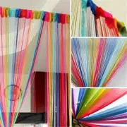 Low-elastic yarn Divider Blind Curtain Panel Tassel Curtain Door Wall Window