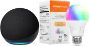 Amazon Echo Dot Smart Speaker 5th Gen, And Alexa Smart Color Changing Bulb