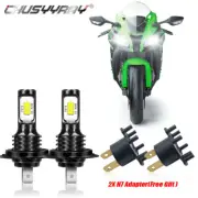 For Kawasaki Ninja 250r 2008-2012 Motorcycle LED Headlight H7 White Bulbs 6000K