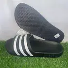 New adidas Adilette Aqua Sandal Slides Mens 11 Womens 12 Core Black Cloud White