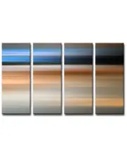 Ready2HangArt Blur Stripes XLV 4pc Wrapped Canvas Wall Art by Tristan Scott