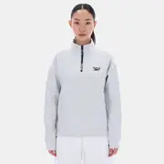 3/4 Zip Overhead Top Silver Marl