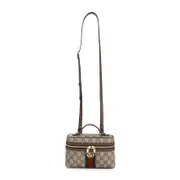 [Gucci] Gucci-Brown Ophidia Textile Gg Supreme Pouch-Donna OS OS