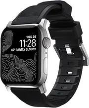 Nomad Rugged Strap Watchband for Apple Watch, Silver Hardware, 41 mm