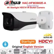 Dahua 4K Starlight HAC-HFW2802E-A 8MP HDCVI IR CCTV Camera Built-in MIC 2.8mm