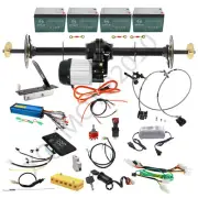 1020mm Go kart Trike Drift Rear Axle Kit Electric Differential 1000W 48v Motor