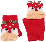 [SHERCHPRY] 1 Pair Cold-proof Winter Gloves Christmas Plush Gloves Warm Gloves for Kids