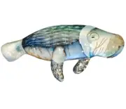 Manatee metal w/capiz finish wall art sea life decor