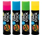 4-Pack SPF50+ Zinc Stick Sun Zapper 4x12g Pink Blue Green Yellow