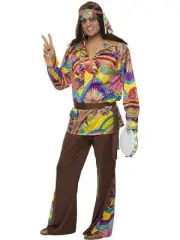 Psychedelic Multicoloured Hippie Hippy 1960's Fancy Dress Costume Headband