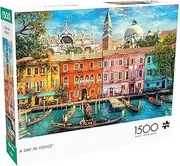 Buffalo Games - A Day in Venice - 1500 Piece Jigsaw Puzzle for Adults Challenging Puzzle Perfect for Game Nights - Finished Size 31.50 x 23.50