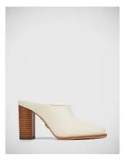 [Wittner] Hau Leather Block Heel in White