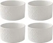 Set of 4 soufflé, molds Pie Mold, Mini Individual Ceramic Casserole molds for Baking, molds for Souffle Dessert, Pudding, Snack, Muffin, Cupcake, Fondant, 275ml