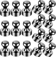 VNDUEEY 16Pcs Black Fridge Magnets Refrigerator Magnets, Strong Magnets Fridge,