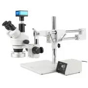 AmScope 7X-135X Trinocular Stereo 80-LED Microscope + Boom + 4K 8MP HDMI Camera