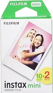 Fujifilm Twin-Pack of 10 Instax Mini Film (20-Sheets) | Designed for Mini 8 / Mini 9 Camera | Develops and Prints Photos Instantly | -Bonus- Free Lens Cleaner Microfiber Cloth