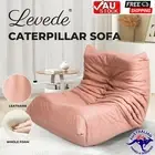 Levede Floor Sofa Accent Chair Lounge Lazy Couch Gaming Recliner Leathaire Pink