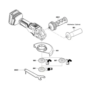 【含稅店】BOSCH 博世 GWS 18V-15 SC 原廠零件 修理材料 充電式砂輪機 DIY維修 配件 part3