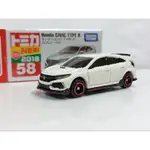 1/64 TOMICA 新車貼 NO.58 HONDA CIVIC TYPE-R FK8 白 喜美 十代