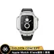 【Golden Concept】Apple Watch 41mm錶殼 銀錶框 黑皮革錶帶 WC-ROL41-SL