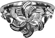 [Generic] Nenya Galadriel Ring ~ 925 Sterling Silver flower Ring ~ Galadriel Nenya Zircon Engagement Wedding Ring (5), Precious Metal, Cubic Zirconia