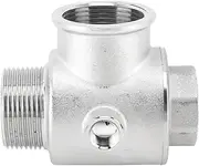 5 Way DN32 Aluminum Check Valve, Bidirectional Threaded Ports 16 Bar Pressure Rated, Industrial Backflow Preventer for Pneumatic Hydraulic Systems