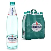 Borjomi Sparkling Mineral Water 25.3 Fl Oz Pack of 6 Unique Taste Refreshing