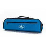 *GREAT GIFT*C Flute Hard Case Cover w Side Pocket/Handle/Strap Sky Blue