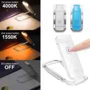 Book Night Reading Light USB Rechargeable Clip on Mini LED Lamp White Flexible