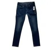 Buffalo David Bitton Max-X Jeans Men's 32x32 Dark Blue Fade Skinny Stretch Denim