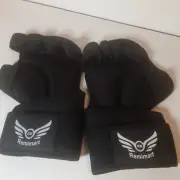 Remimart Work Out Gloves Ventilated Pull Up With Wrist Strap large
