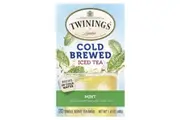 Twinings, Cold Brewed Iced Tea, Unsweetened Flavored Green Tea, Mint, 20 Tea Bags, 1.41 oz (40 g)