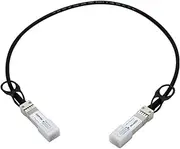 QSFPTEK 10G SFP+ DAC Cable, 0.5m (1.64ft) Passive Direct Attach Copper Twinax Cable for Cisco SFP-H10GB-CU50CM, Ubiquiti, D-Link, Netgear, Mikrotik, Open Switch Devices