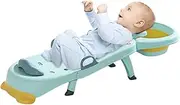 Kids Shampoo Chair, Foldable Adjustable Shampoo Salon Seat, Household Folding Children's Hair Washing Chair for Boys, Girls, Toddler
