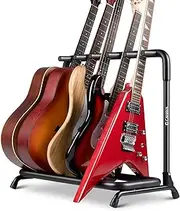CAHAYA CY0345 Folding Multiple Guitar Stand: Guitar Holder with Thick Tube and Foam Coating - Guitar Tripod Suitable for All Guitar Types