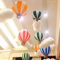 在飛比找蝦皮購物優惠-熱氣球裝飾 4s店裝飾 迷你熱氣球 天花板掛飾 棉花吊飾 雲