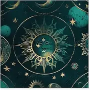 CafePress Celestial Moon Apparel and Home Décor Square Car Magnet