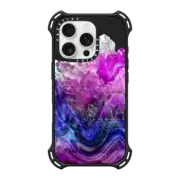 iPhone 16 Pro Bounce Case MagSafe Compatible Purple Amethyst Marble