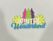 Winter Wonderland Scrapbook Title Handmade Paper Pierced